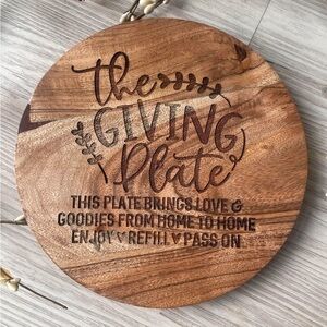 New Acacia WoodGiving Plate